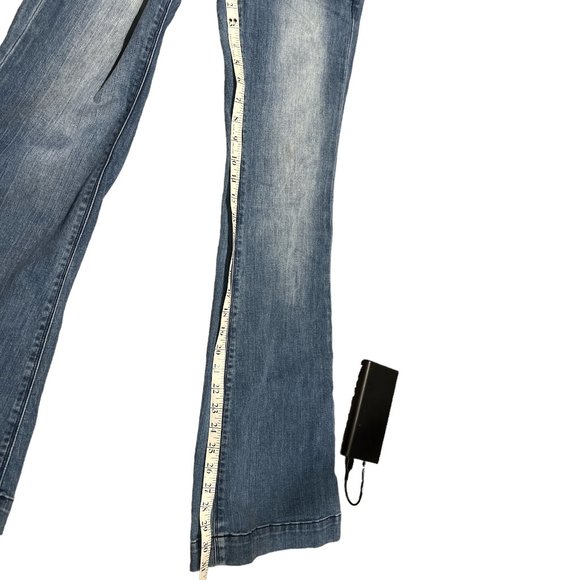 LUCKY BRAND Flare Jeans Size 0 / 25 Snap Zip Closure Mid Rise 4 Pockets - Picture 12 of 15